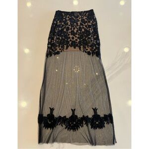 Elegant Black Lace Skirt
